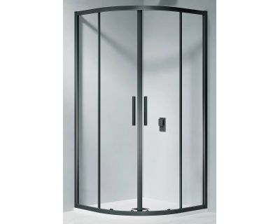 Душевой уголок Good Door Cofe R-90-C-B , 90 х 90 х 190 см, стекло прозрачное, профиль черный, КФ00002