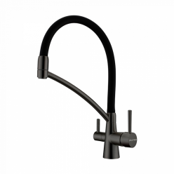 Смеситель PAULMARK SIEGEN Si213111-GM, (черный/вороненая сталь)