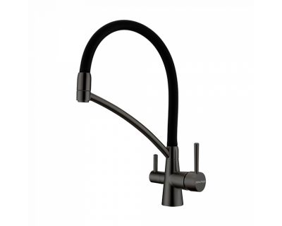 Смеситель PAULMARK SIEGEN Si213111-GM, (черный/вороненая сталь)