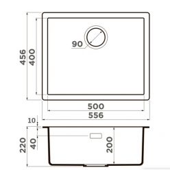 Кухонная мойка Omoikiri Yamakawa 55T Integra-CH Tetogranit/шампань