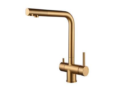 Смеситель PAULMARK SKALEN Sk213020-BG, (золото/брашированное золото)