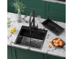 Кухонная мойка Roxen Simple 50 PVD зернистый графит