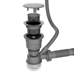 Кухонная мойка Roxen Simple 50 PVD зернистый графит