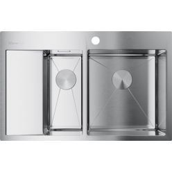 Мойка кухонная Omoikiri Akisame 78-2-IN-R 4973063 нержавеющая сталь