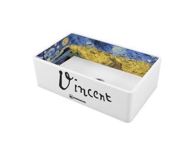 Кухонная мойка из керамики Omoikiri Mikura 76-Vangogh Natceramic/white