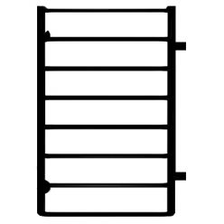 Полотенцесушитель водяной TERMINUS Стандарт П8 500х800 бп500 черный матовый