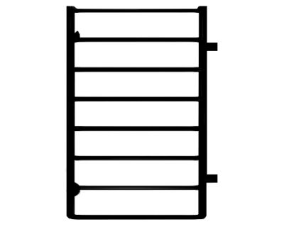 Полотенцесушитель водяной TERMINUS Стандарт П8 500х800 бп500 черный матовый