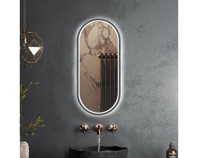 Зеркало Roxen Grown Gun Metall 45x100 с подсветкой