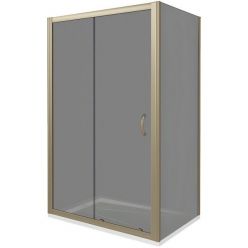Душевая дверь в нишу Good Door Jazze WTW-140-B-BR, 140 х 185 см, стекло тонированное бронза, бронза, ДЖ00034