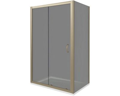Душевая дверь в нишу Good Door Jazze WTW-140-B-BR, 140 х 185 см, стекло тонированное бронза, бронза, ДЖ00034