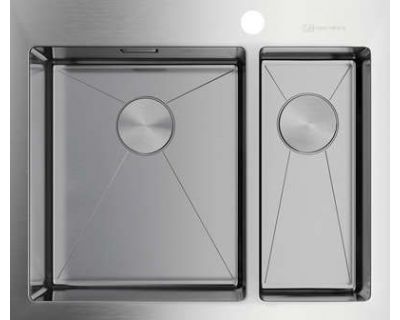 Кухонная мойка из нержавейки Omoikiri Akisame 60-2-IN-L нержавеющая сталь