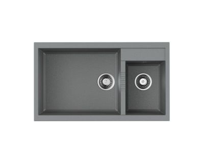 Кухонная мойка Omoikiri Tedori 86-2-LB-GR Tetogranit/leningrad grey