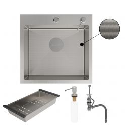 Кухонная мойка Roxen Simple 50 зернистый сатин