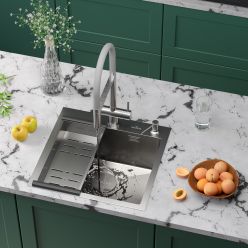 Кухонная мойка Roxen Simple 50 зернистый сатин