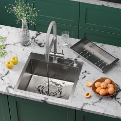 Кухонная мойка Roxen Simple 50 зернистый сатин