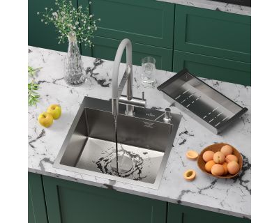 Кухонная мойка Roxen Simple 50 зернистый сатин
