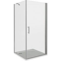 Душевая дверь в нишу Good Door Mokka DR-100-C-WE, 100 х 185 см, стекло прозрачное, белый, МК00002