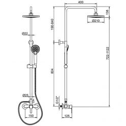 Душевая стойка Ledeme L2403