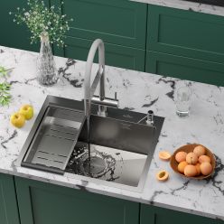 Кухонная мойка Roxen Simple 60 (зернистый сатин)
