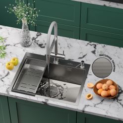 Кухонная мойка Roxen Simple 60 (зернистый сатин)