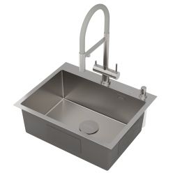 Кухонная мойка Roxen Simple 60 (зернистый сатин)