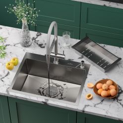 Кухонная мойка Roxen Simple 60 (зернистый сатин)