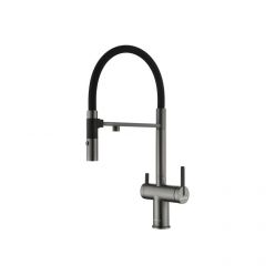 Смеситель PAULMARK GRAVITY Gr213888-GM (черный/вороненая сталь)