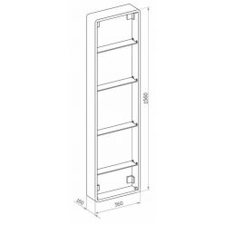 Шкаф с зеркалом Континент Eltoro LED 36x156 с подсветкой и сенсорным управлением