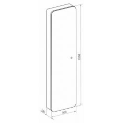 Шкаф с зеркалом Континент Eltoro LED 36x156 с подсветкой и сенсорным управлением