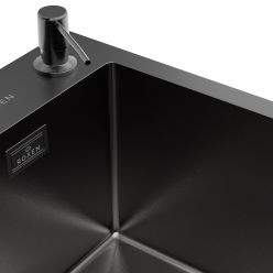 Кухонная мойка Roxen Simple 60 PVD графит (текстурное покрытие)