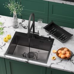 Кухонная мойка Roxen Simple 60 PVD графит (текстурное покрытие)