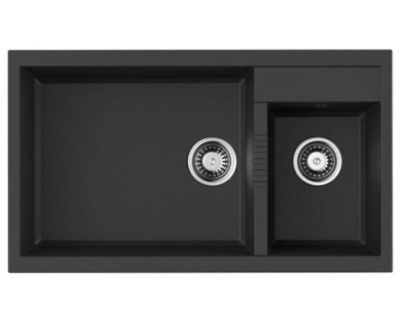 Кухонная мойка Omoikiri Tedori 86-2-LB-BL Tetogranit/черный