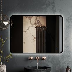 Зеркало Roxen Simon Black 80x70 с подсветкой