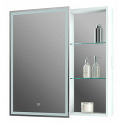 Шкаф с зеркалом Континент Aperio LED 80x80 с подсветкой левый