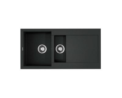 Кухонная мойка Omoikiri Sakaime 100-2-BL Tetogranit/черный