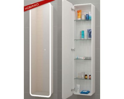 Шкаф-пенал Континент Lorenzo LED 40x160 с подсветкой и сенсорным управлением