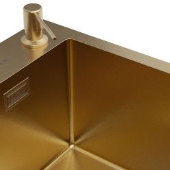 Кухонная мойка Roxen Simple 60 PVD золото (текстурное покрытие)