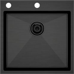 Кухонная мойка Paulmark Kroner-Edge 51 PM775151-GM вороненая сталь