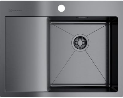Мойка кухонная Omoikiri Akisame 65-GM-R 4973098 вороненая сталь