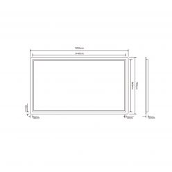 Зеркало Roxen Bella Long 120x70 с LED подсветкой