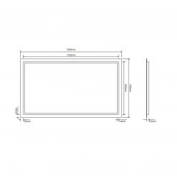 Зеркало Roxen Gotem Long 120x70 с LED подсветкой