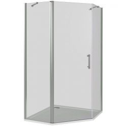 Душевой уголок Good Door Mokka PNT-90-C-WE, 90 х 90 х 185 см, стекло прозрачное, профиль белый, МК00014
