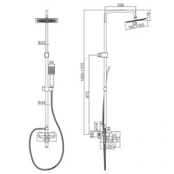 Душевая стойка со смесителем Ledeme H81B L2481B