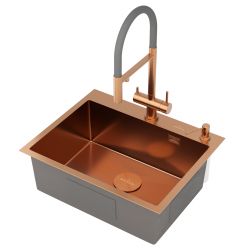 Кухонная мойка Roxen Simple 60 PVD бронза (текстурное покрытие)