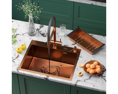 Кухонная мойка Roxen Simple 60 PVD бронза (текстурное покрытие)