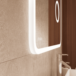 Зеркало Континент Bliss LED 120x80 с увеличительным зеркалом и часами