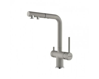 Смеситель PAULMARK SERPENTINE Se213222-GRS, (серый/серый дым)