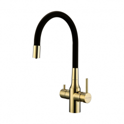 Смеситель PAULMARK SALIX Sa213419-G, (золото/черный)