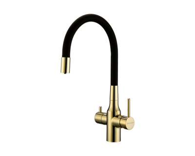 Смеситель PAULMARK SALIX Sa213419-G, (золото/черный)