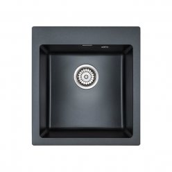 Кухонная мойка PAULMARK KANTE 45 PM104651-BLM (черный металлик)